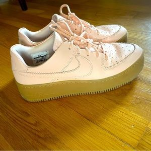 Nike Air Force 1 Premium, leather atmosphere color (peachy pink), size 9